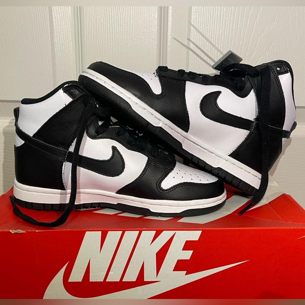 NIB Nike Dunk High Pandas Black & White W-5.5 Big Kids-4